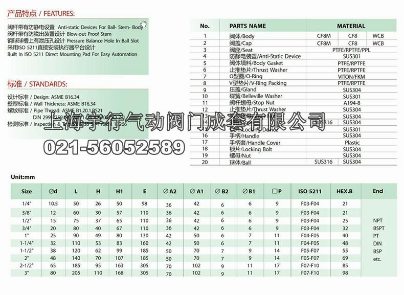 **高平台两片式球阀 Q11F2PC不锈钢304高平台球阀 开关阀门(图5)