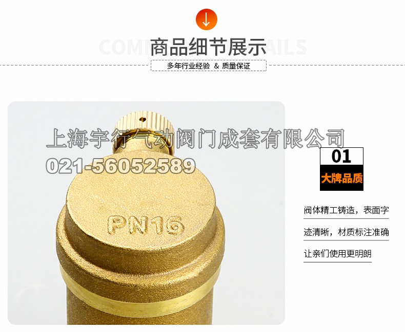 正品黄铜自动排气阀 4分内螺纹暖气排气阀门 空调管道放气阀(图10)