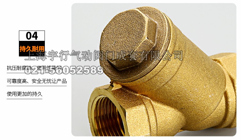 厂家直销内螺纹Y型过滤器 黄铜过滤阀门 不锈钢滤网过滤阀4分/6分(图13)