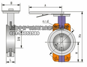 厂家直销对夹软密封蝶阀 D71X-16手柄橡胶阀 水工业管道中线阀门(图1)