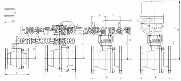 浮动式铸钢球阀 Q(3、6、7、8、9)4(6)1F(Y、N、P) 浮动球阀Q41F(图4)
