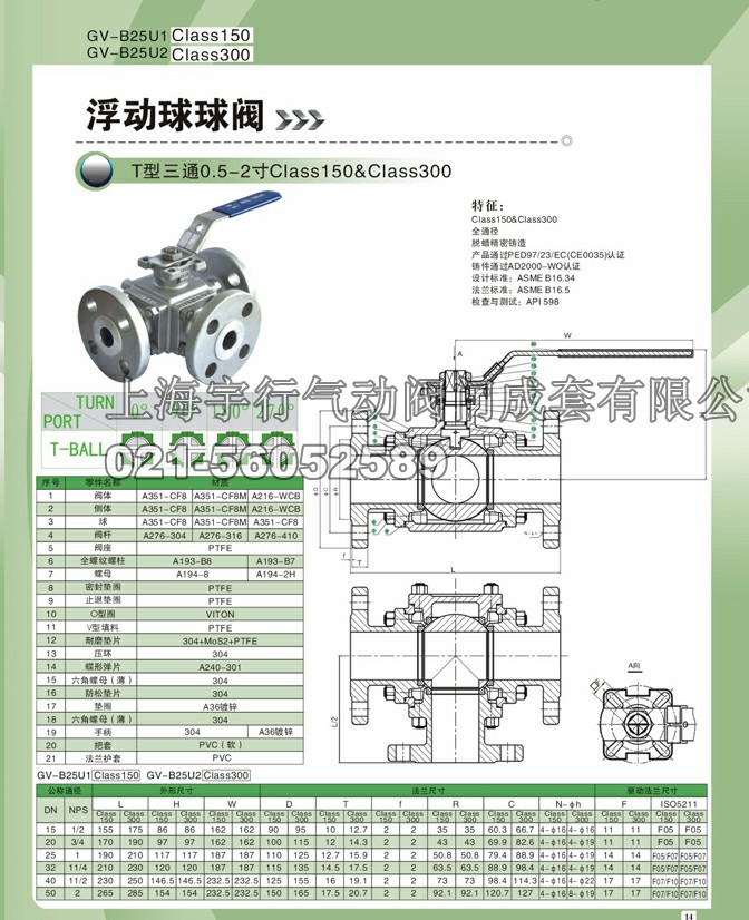 美标高平台三通球阀T型三通Q41FT型三通0.5-2寸(图1)