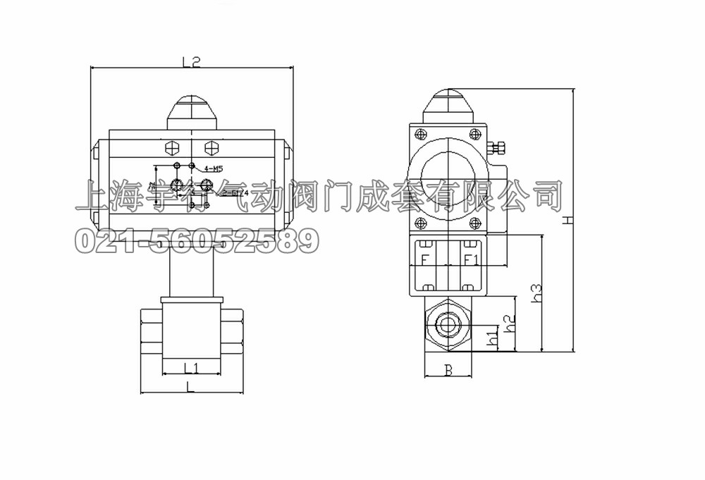 带气动执行器高压球阀(图2)