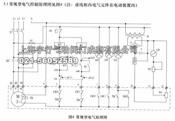 阀门电动装置接线图2 阀门电动装置接线图(图2)